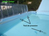Contrôle des différentes pièces à sceller du bassin Contrôle des différentes pièces à sceller du bassin