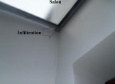 Infiltration d'eau au plafond du salon